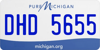 MI license plate DHD5655