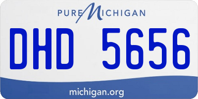 MI license plate DHD5656