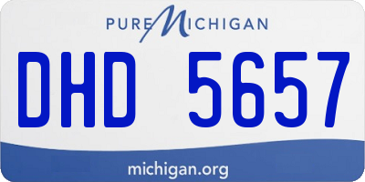 MI license plate DHD5657