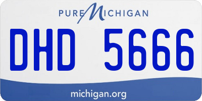 MI license plate DHD5666