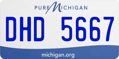 MI license plate DHD5667
