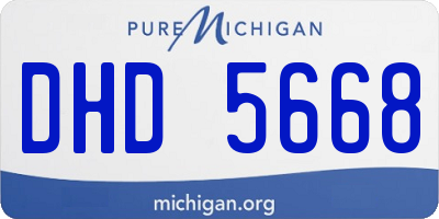 MI license plate DHD5668
