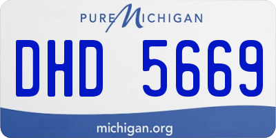 MI license plate DHD5669