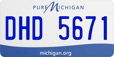 MI license plate DHD5671