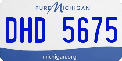 MI license plate DHD5675
