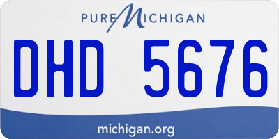 MI license plate DHD5676