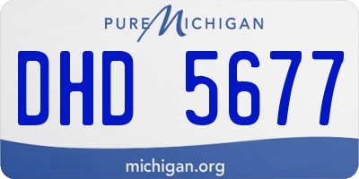 MI license plate DHD5677