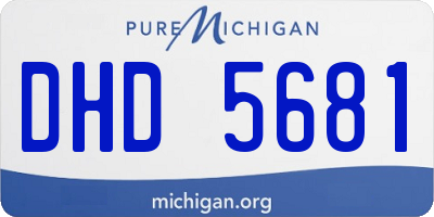 MI license plate DHD5681