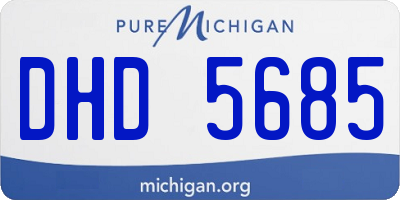MI license plate DHD5685