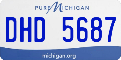 MI license plate DHD5687