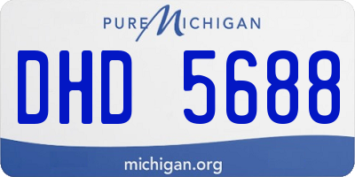 MI license plate DHD5688