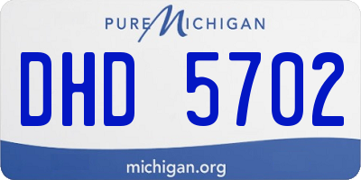 MI license plate DHD5702