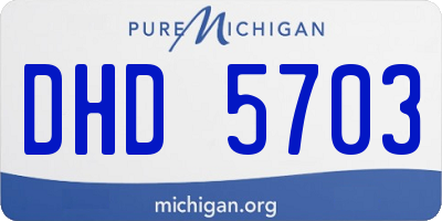 MI license plate DHD5703