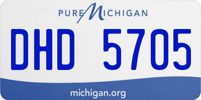 MI license plate DHD5705