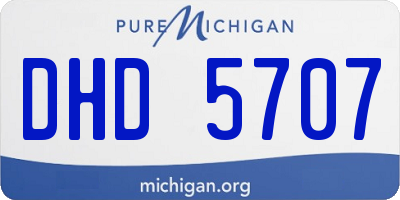 MI license plate DHD5707