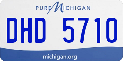 MI license plate DHD5710