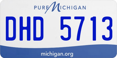 MI license plate DHD5713