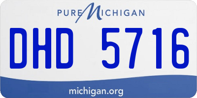 MI license plate DHD5716