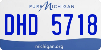 MI license plate DHD5718