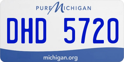 MI license plate DHD5720