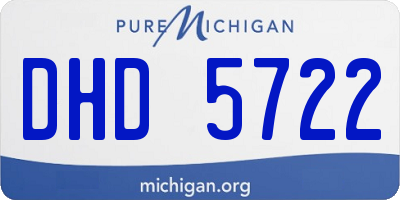 MI license plate DHD5722