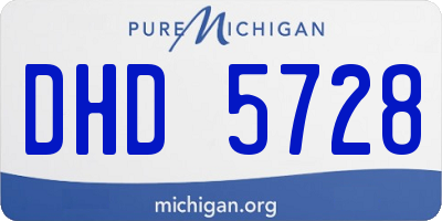 MI license plate DHD5728