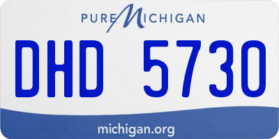 MI license plate DHD5730