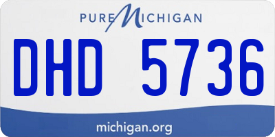 MI license plate DHD5736