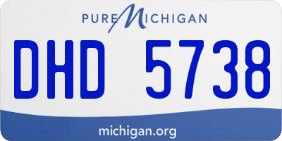 MI license plate DHD5738