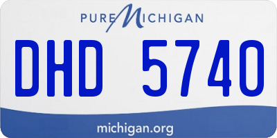 MI license plate DHD5740