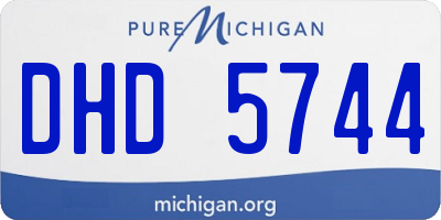MI license plate DHD5744