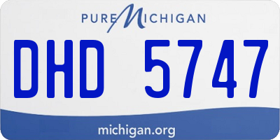 MI license plate DHD5747