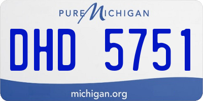 MI license plate DHD5751