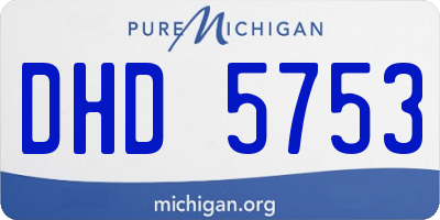 MI license plate DHD5753