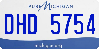MI license plate DHD5754