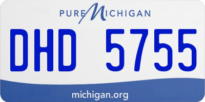 MI license plate DHD5755