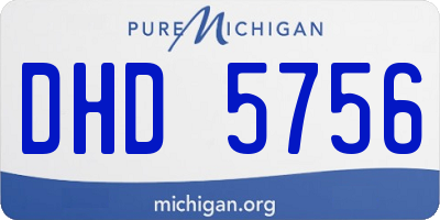 MI license plate DHD5756