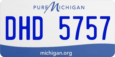 MI license plate DHD5757