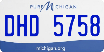 MI license plate DHD5758
