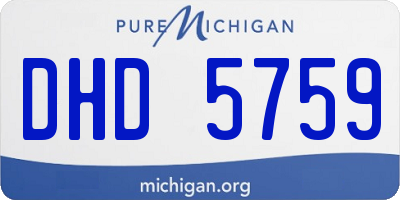 MI license plate DHD5759