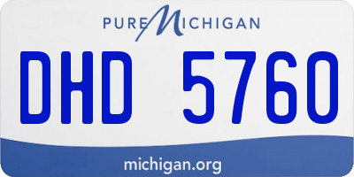 MI license plate DHD5760