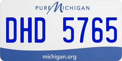 MI license plate DHD5765