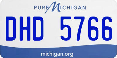 MI license plate DHD5766