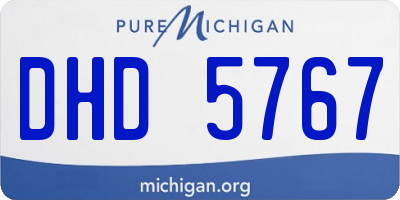 MI license plate DHD5767
