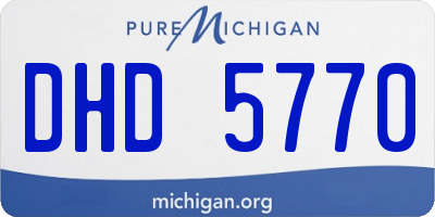 MI license plate DHD5770