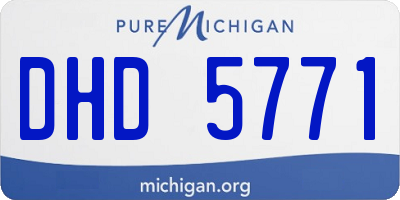 MI license plate DHD5771