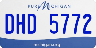 MI license plate DHD5772