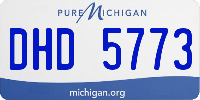 MI license plate DHD5773