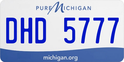 MI license plate DHD5777
