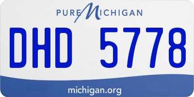 MI license plate DHD5778